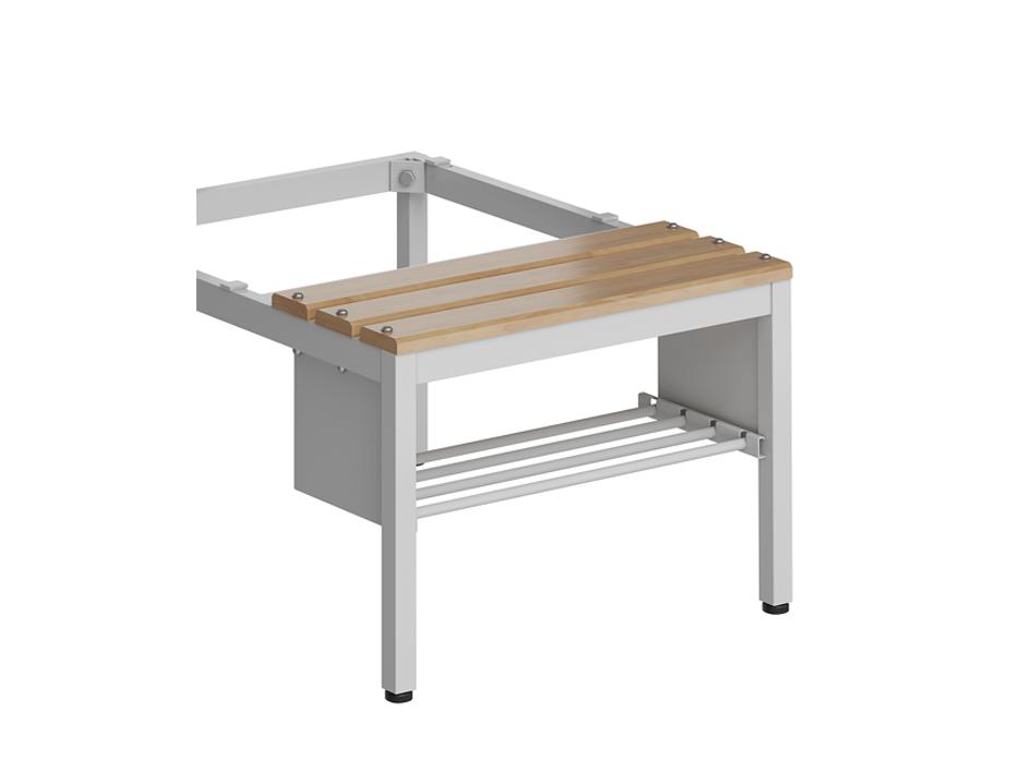 Sitzbankuntergestell mit Schuhrost Spindmax® - 2 Abteile 300mm Abteilbreite