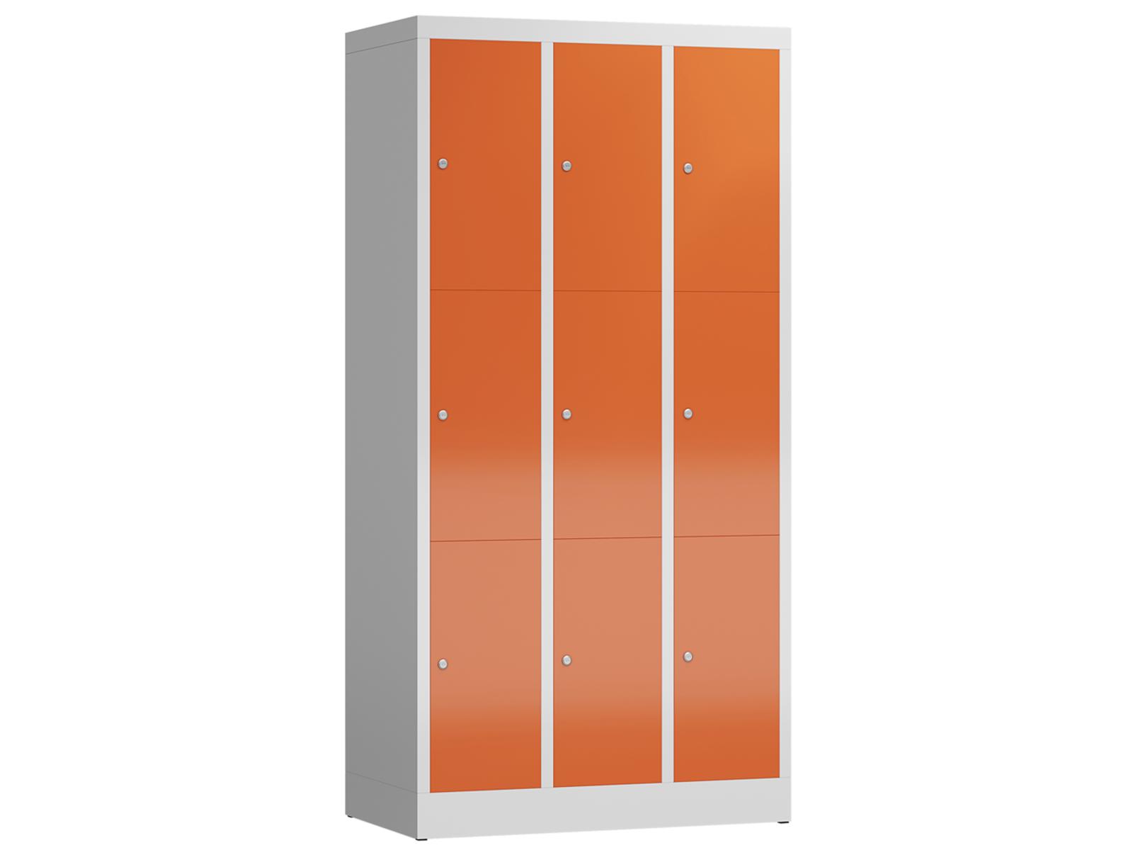 Schließfachschrank Serie Spindmax® Spind - 9 Fächer / 3 Abteile 300mm Abteilbreite