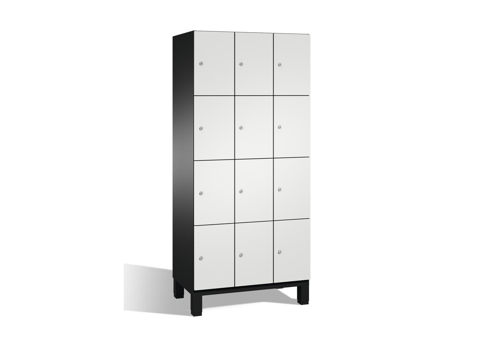 Schließfachschrank Cambio - 12 Fächer / 3 Abteile 300mm Abteilbreite